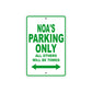 Noa's Name Parking Only All Others Will Be Towed Metal Sign Plate