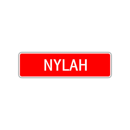 Nylah Street Sign