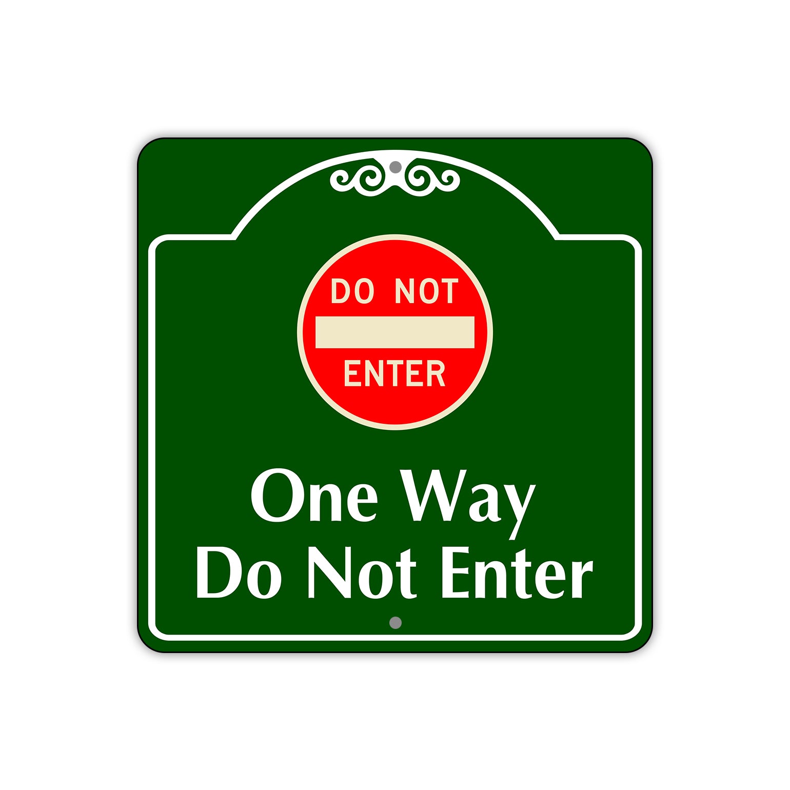 One Way Do Not Enter Square Sign