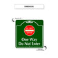 One Way Do Not Enter Square Sign Plate Dimension