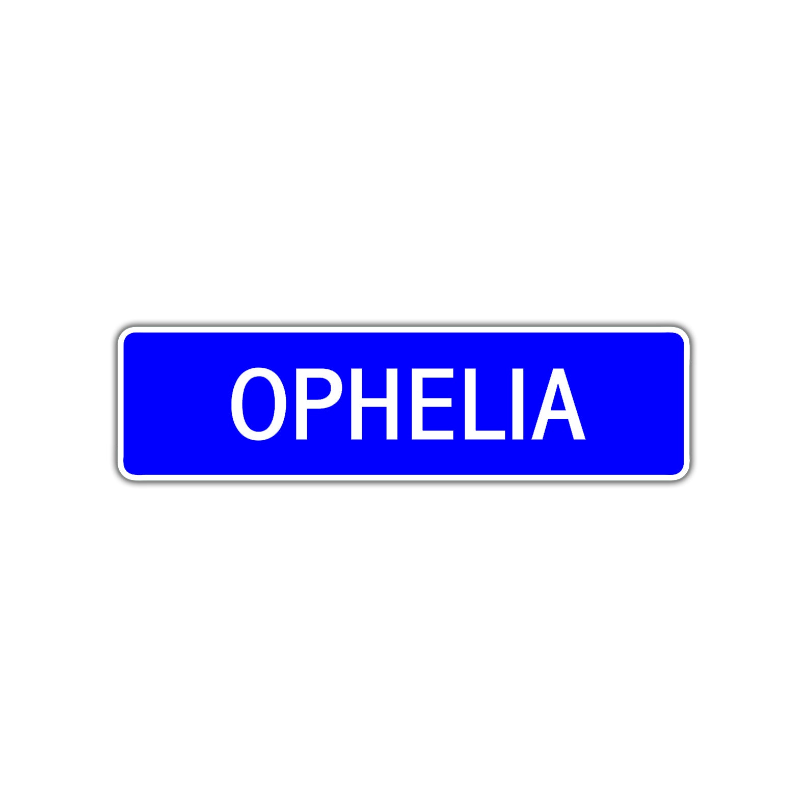 Ophelia Street Metal Sign Plate
