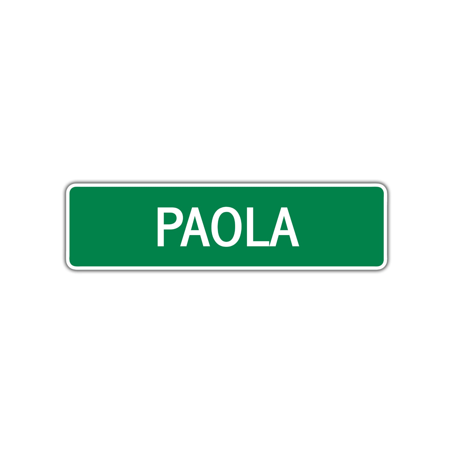 Paola Street Sign