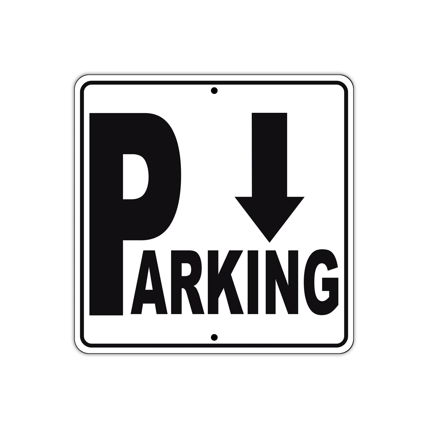 Parking Down Side Reserved Parking Metal Sign  