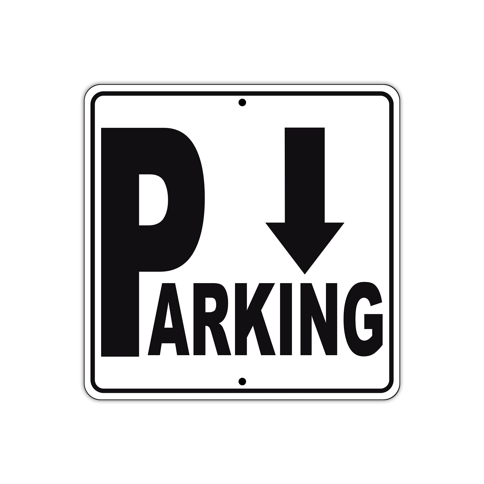 Parking Down Side Reserved Parking Metal Sign  