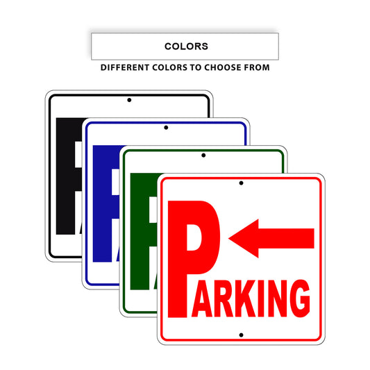 Parking Left Side Reserved Parking Square Signs