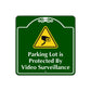 Parking Lot is Protected by Video Surveillance Square Sign