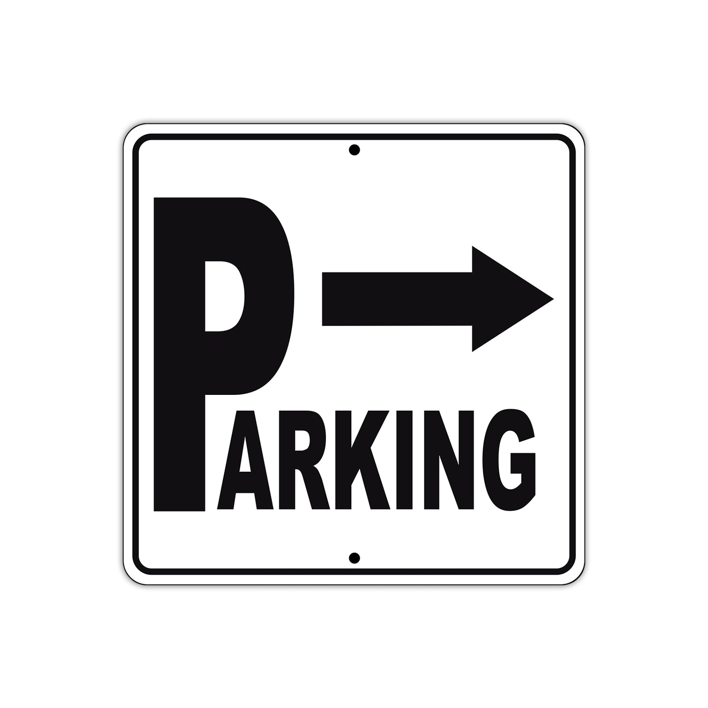 Parking Right Arrow Reserved Parking Metal Sign  