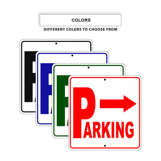 Parking Right Arrow Reserved Parking Signs