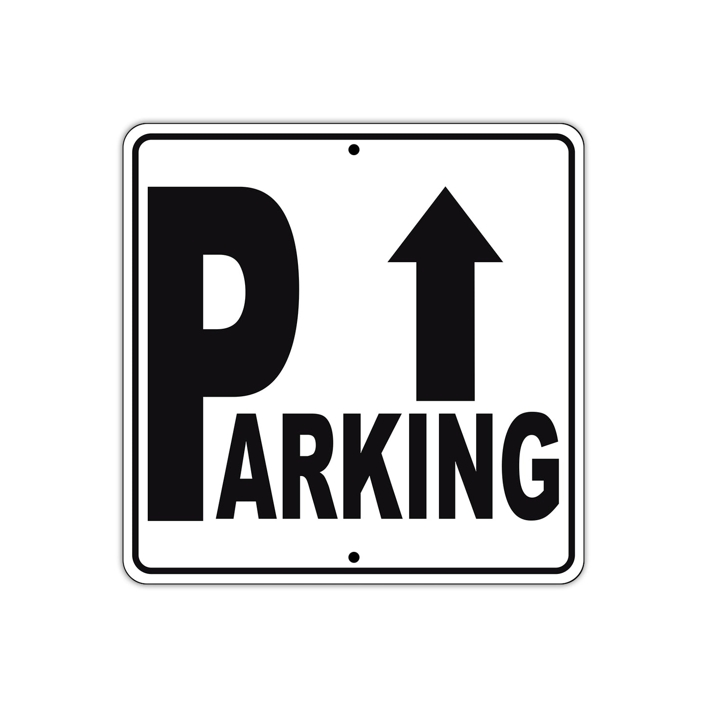 Parking Up Side Reserved Parking Metal Sign  