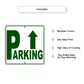Parking Up Side Reserved Parking Metal Sign Features