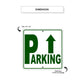 Parking Up Side Reserved Parking Metal Sign Installation Dimension