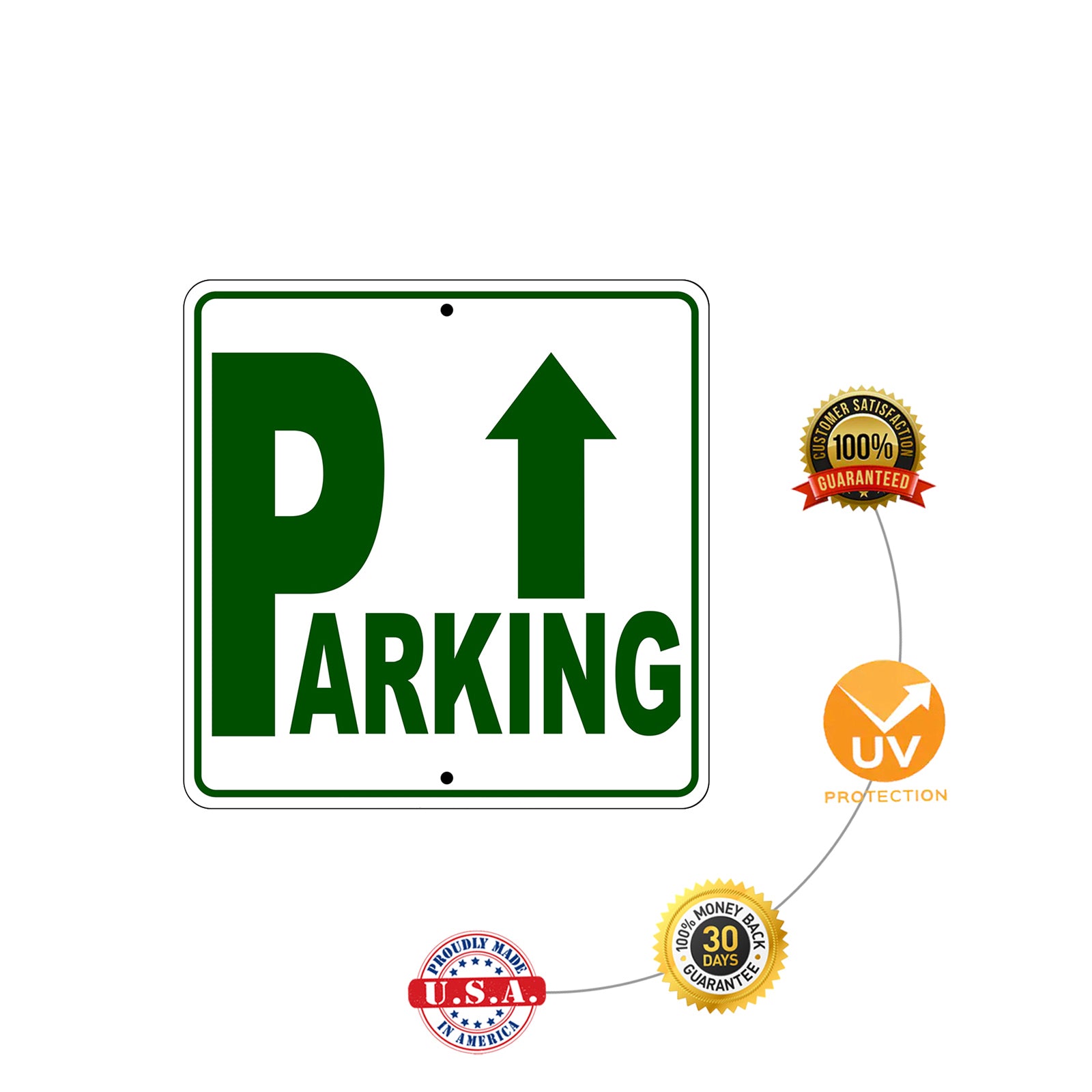 Parking Up Side Reserved Parking Metal Sign Protection