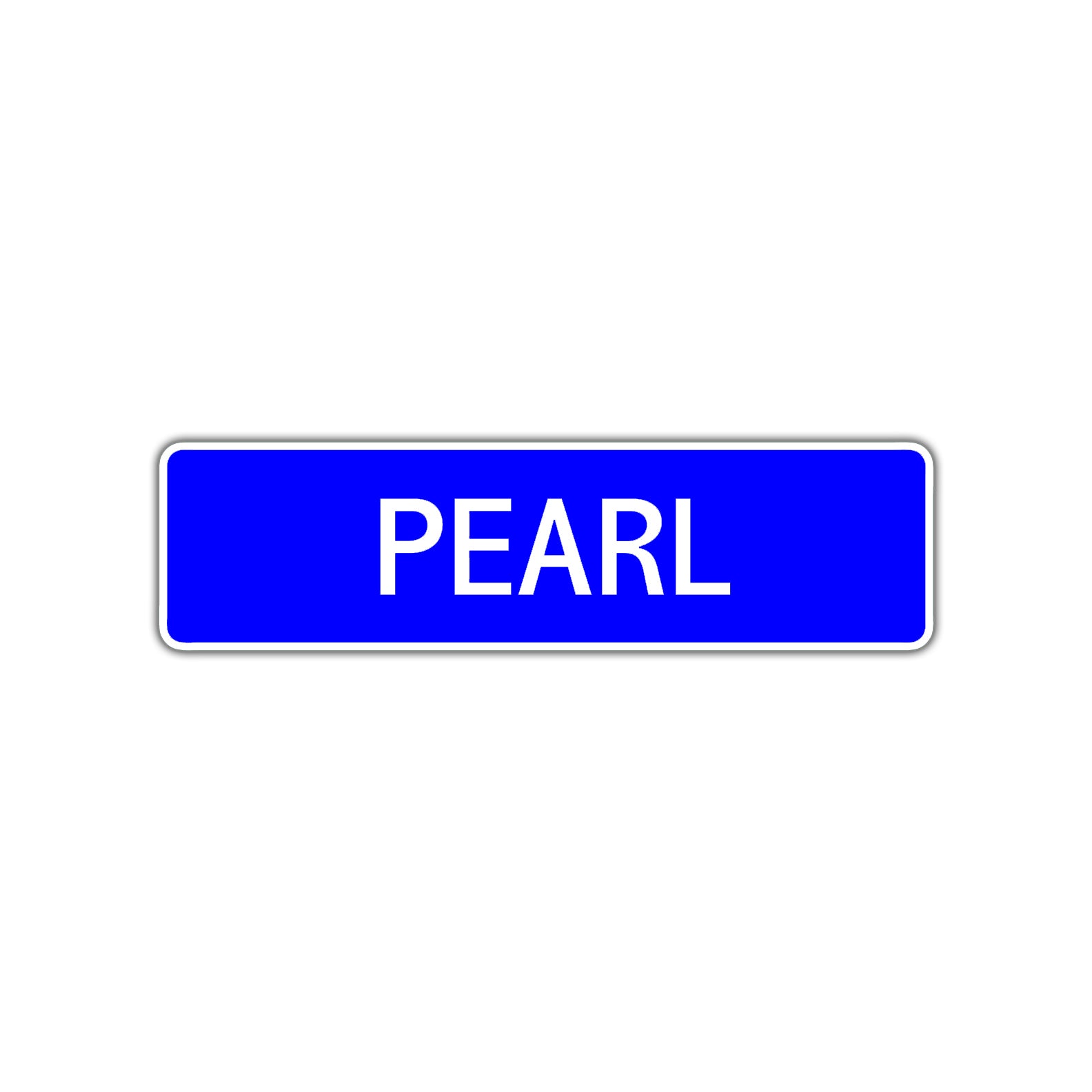 Pearl Street Metal Sign Plate