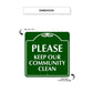 Please Keep Our Community Clean Metal Sign Dimension 