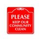Please Keep Our Community Clean Sign