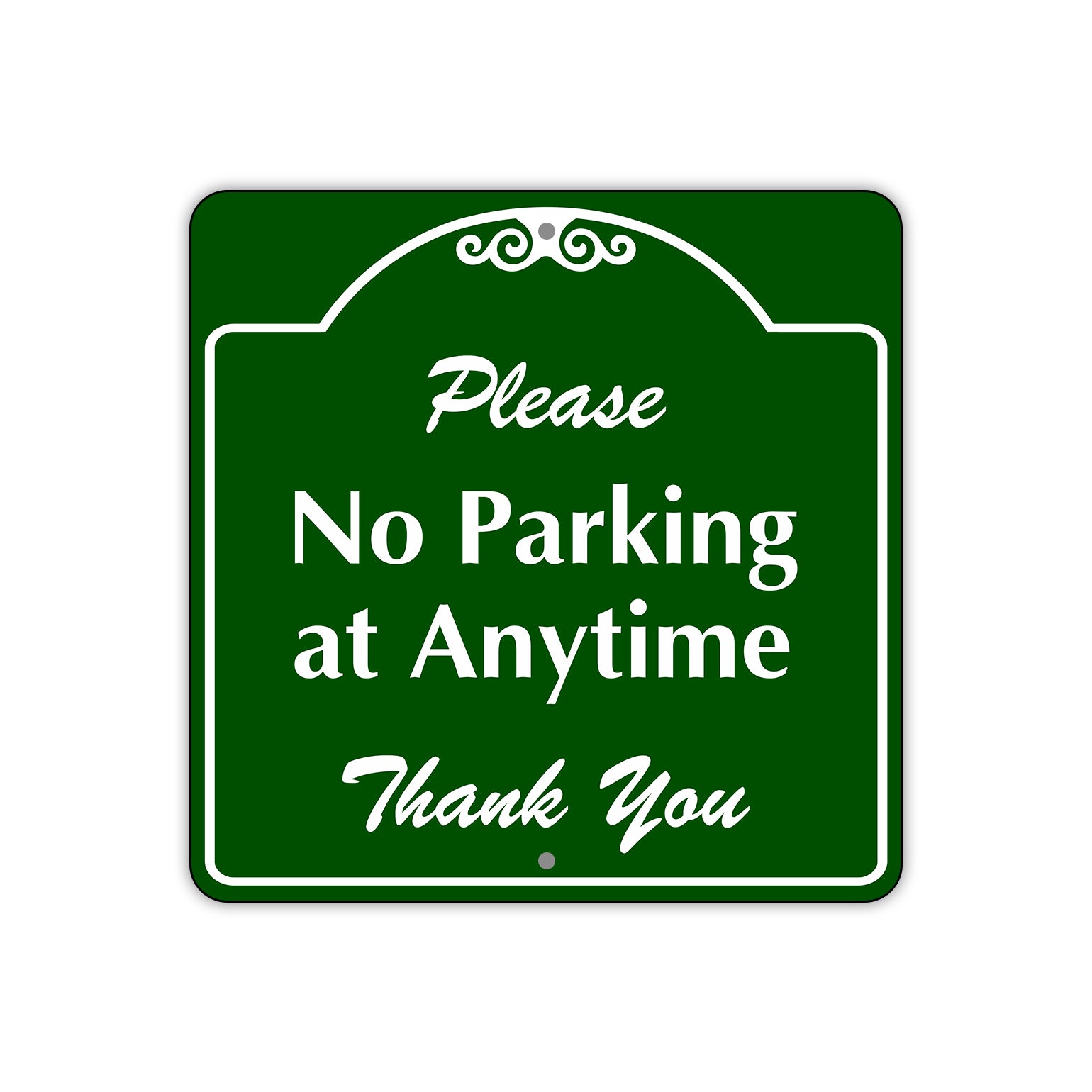 Please No Parking at Anytime Square Sign Plate