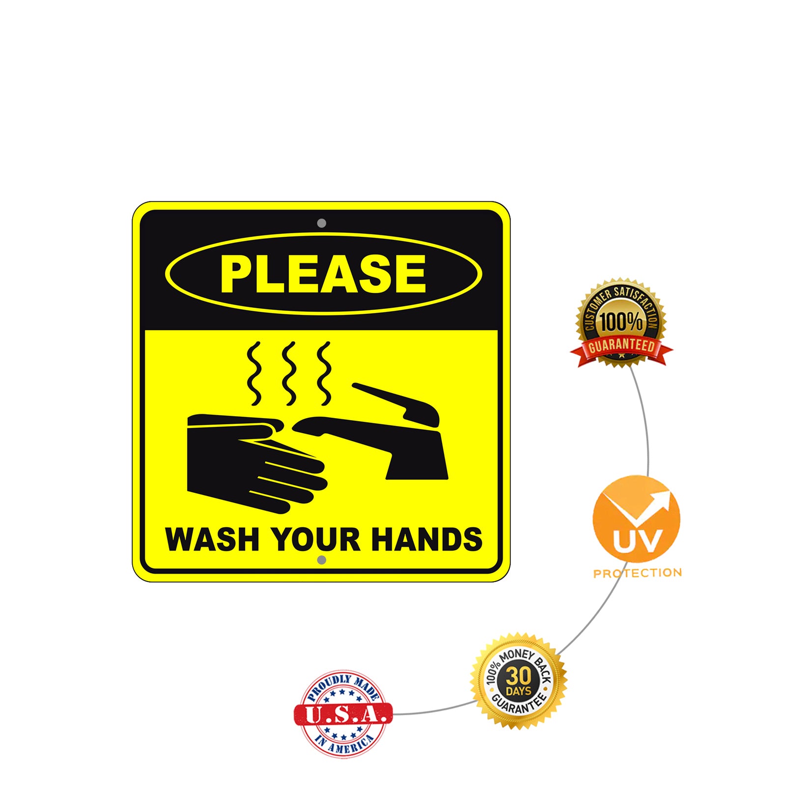 Please Wash Your Hands Sign Protection