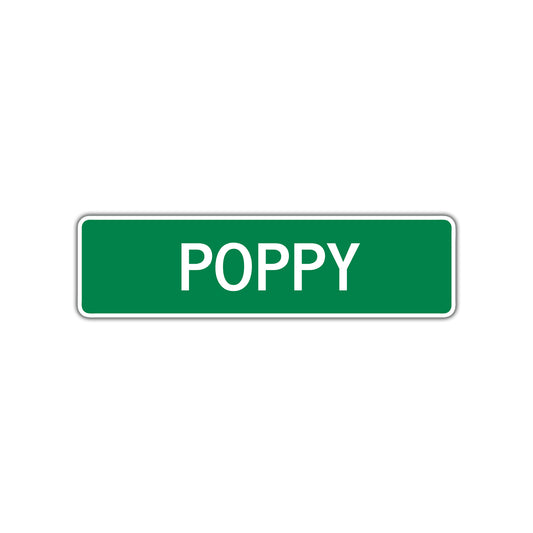 Poppy Street Sign