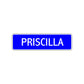 Priscilla Street Metal Sign Plate