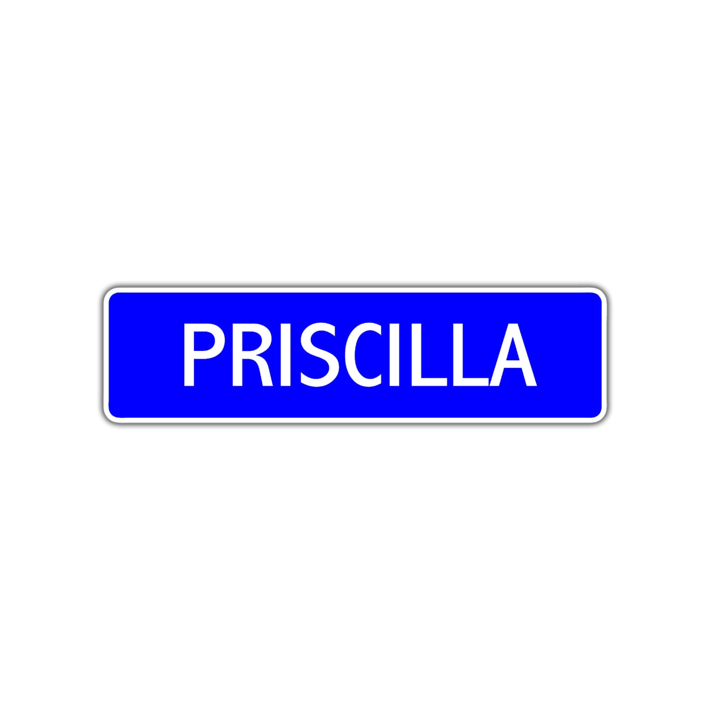 Priscilla Street Metal Sign Plate