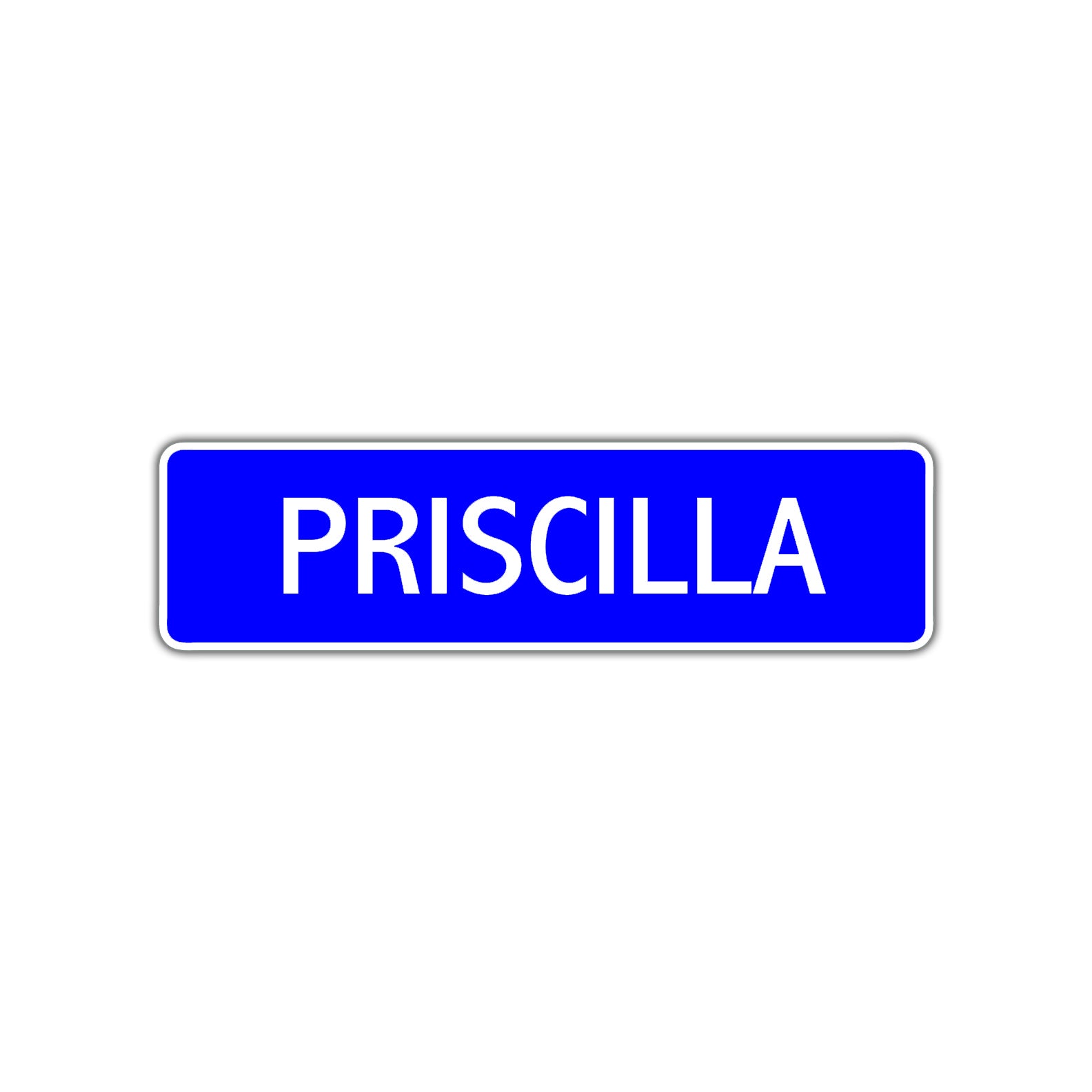 Priscilla Street Metal Sign Plate
