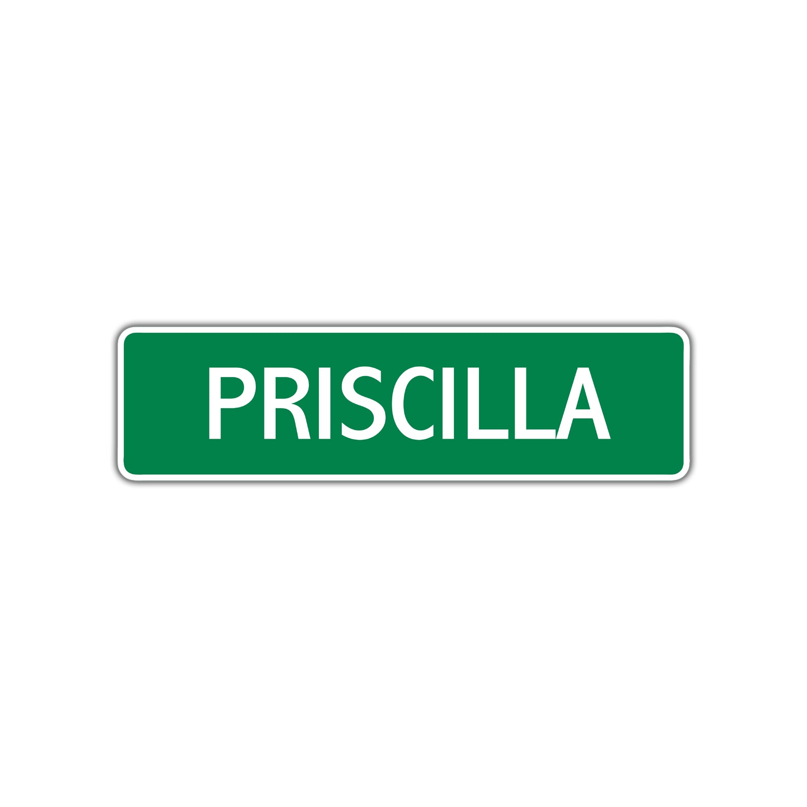 Priscilla Street Sign Plate