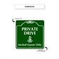 Private Drive Invited Guests Only Metal Sign Dimension