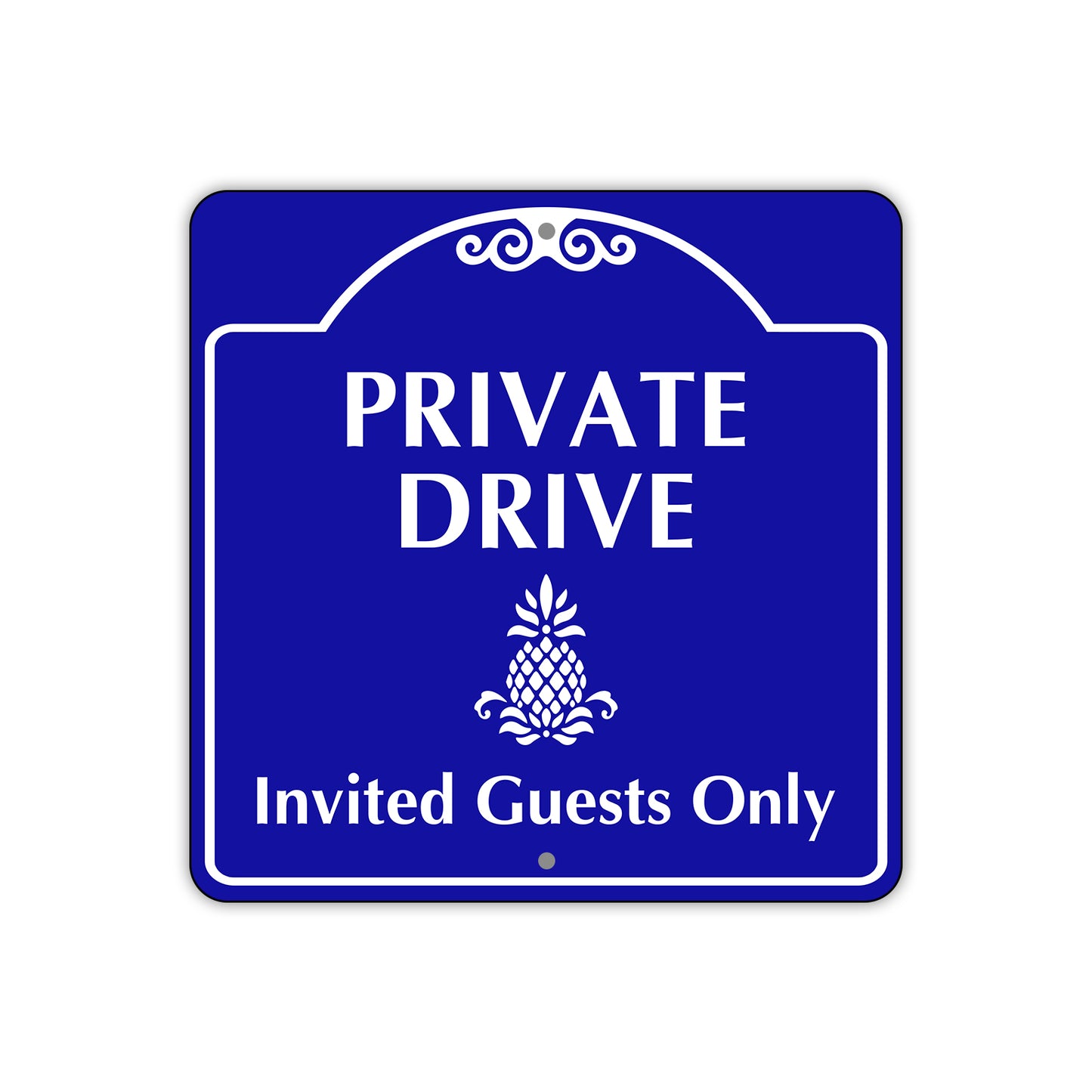 Private Drive Invited Guests Only Metal Sign Plate