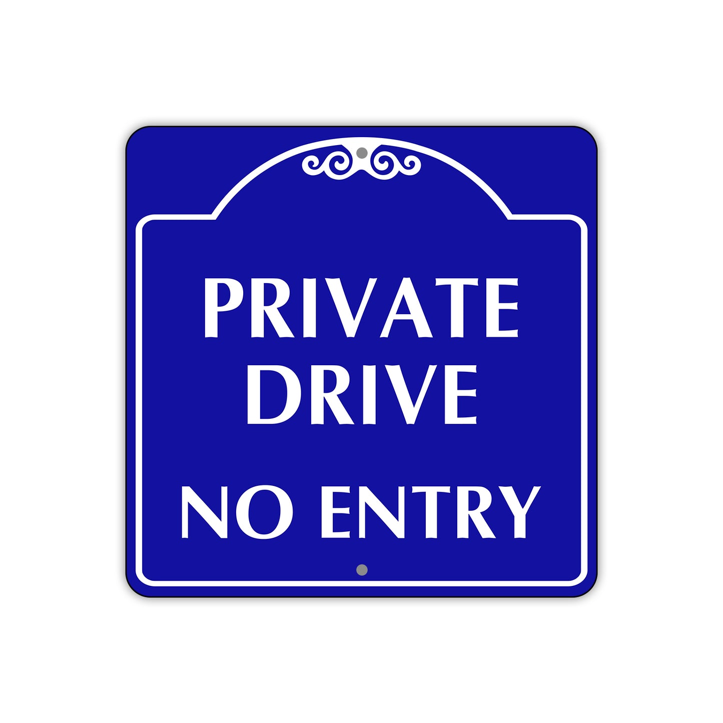 Private Drive No Entry Metal Sign Plate