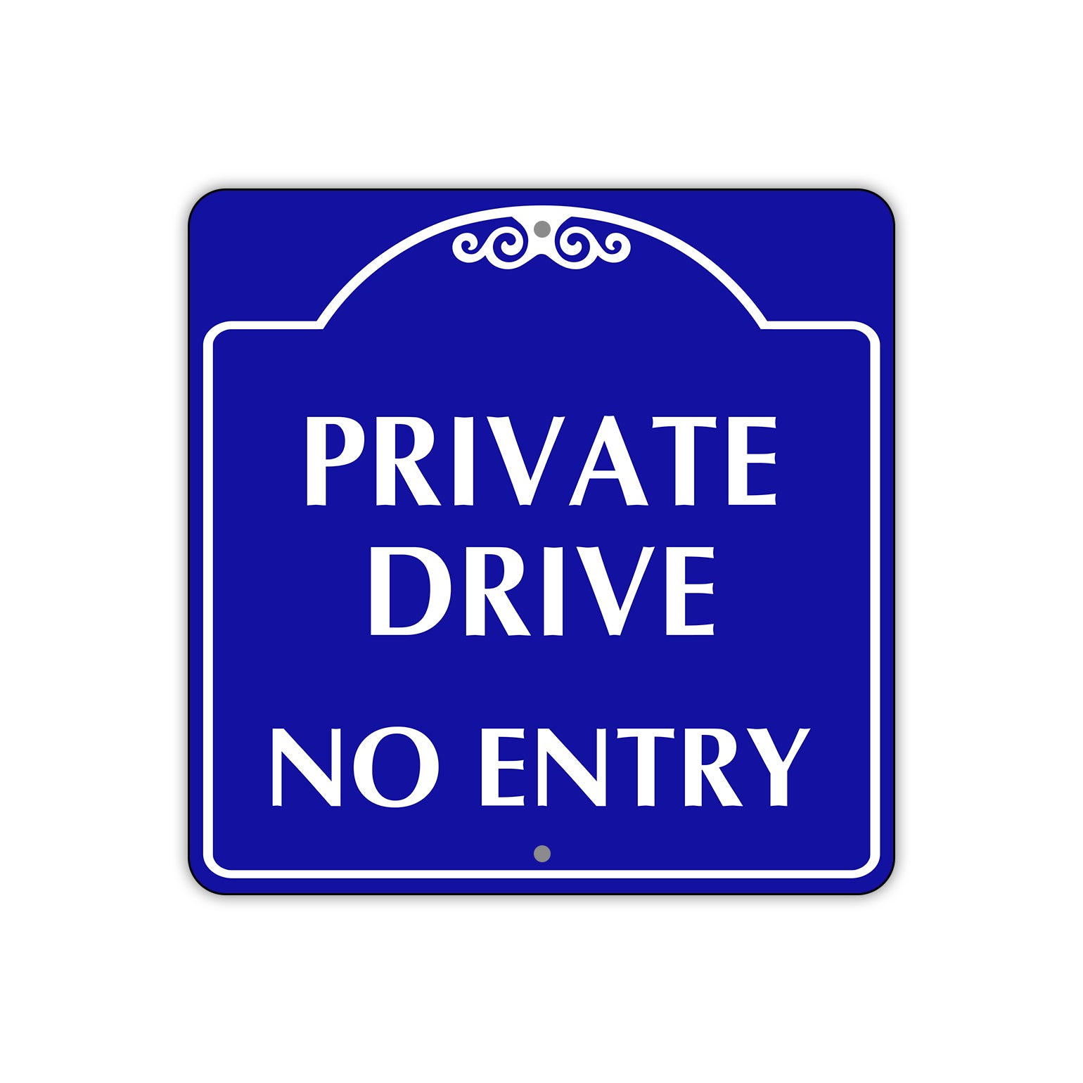 Private Drive No Entry Metal Sign Plate