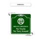 Private Driveway No Trucks No Turns Around Metal Sign Dimension