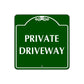 Private Driveway Square Sign Plate