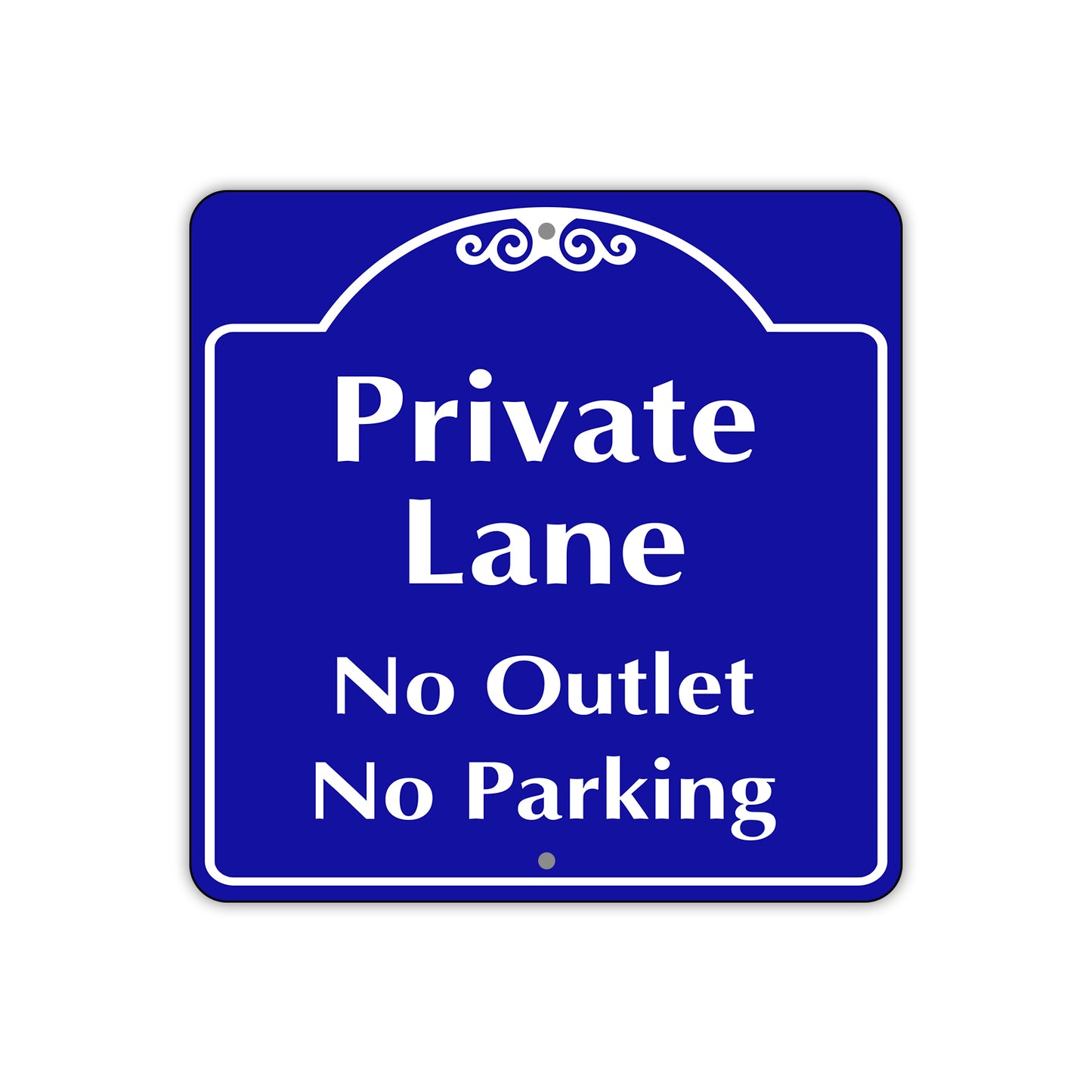 Private Lane No Outlet No Parking Metal Sign Plate