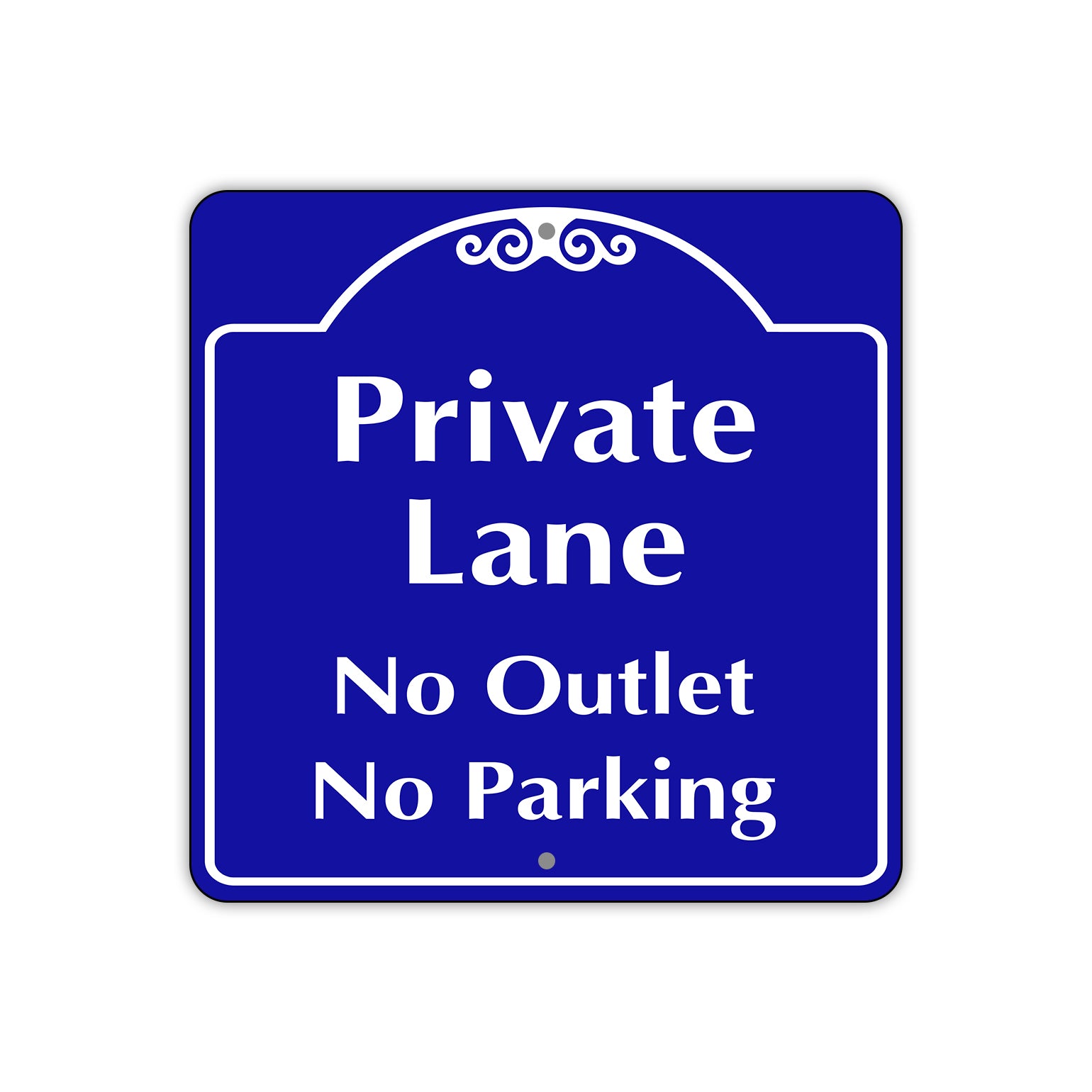 Private Lane No Outlet No Parking Metal Sign Plate