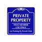 Private Property HOA Member Use Only Metal Sign Plate