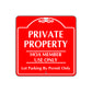 Private Property HOA Member Use Only Sign