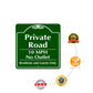 Private Road 10 MPH No Outlet Metal Sign protection