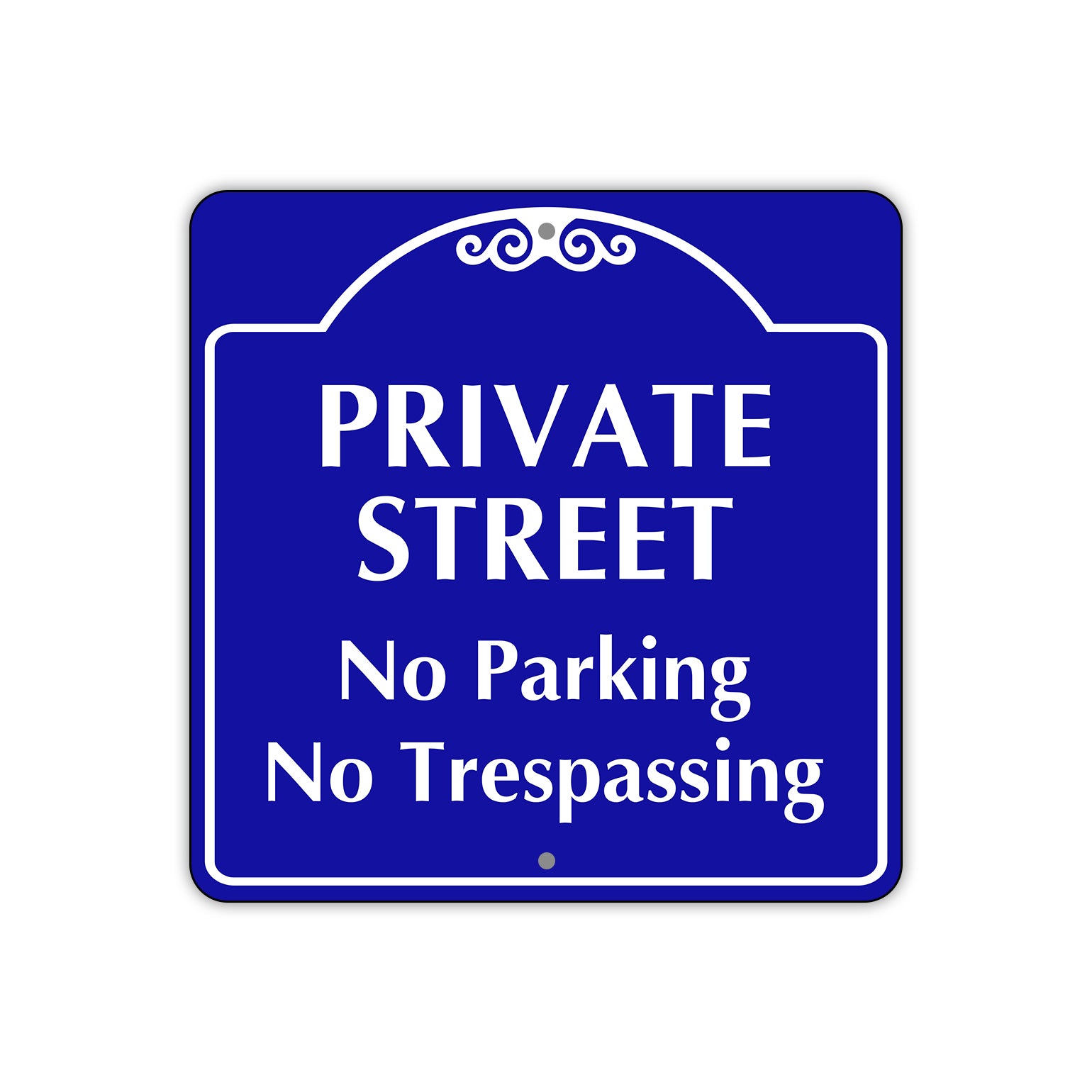 Private Street No Parking No Trespassing Metal Sign Plate 