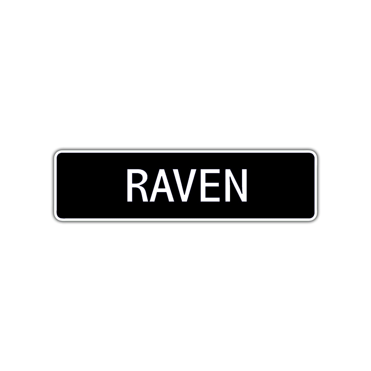 Raven Street Metal Sign 