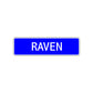 Raven Street Metal Sign Plate