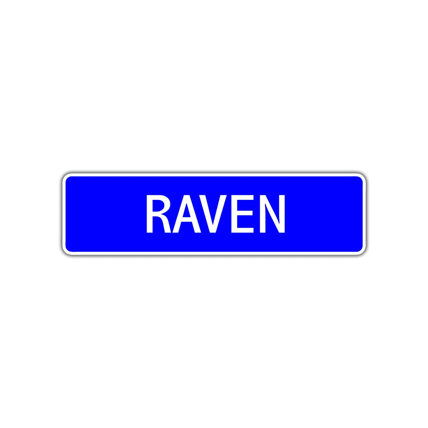 Raven Street Metal Sign Plate