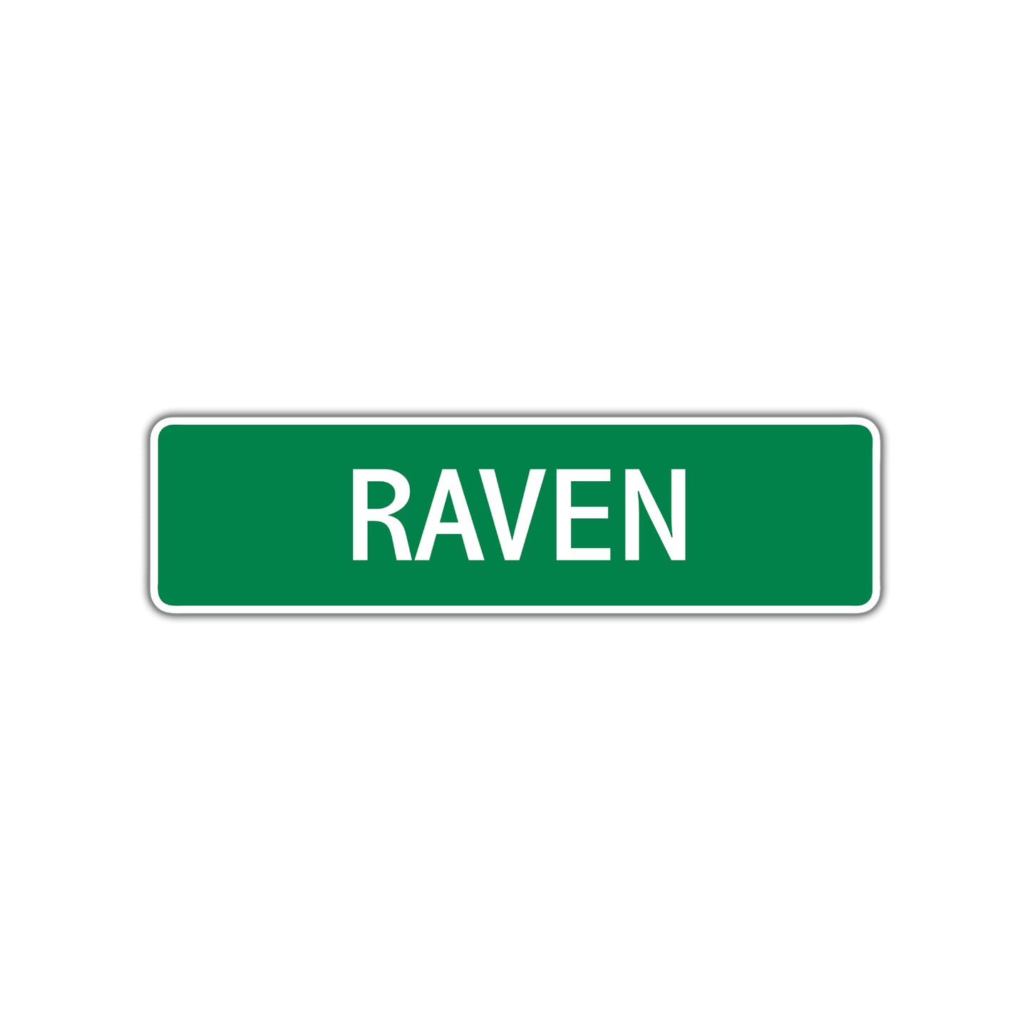 Raven Street Sign Plate