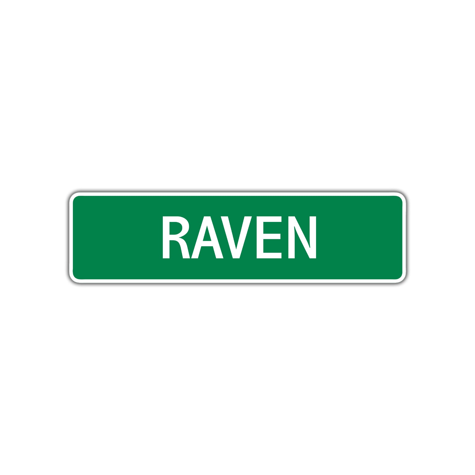 Raven Street Sign Plate