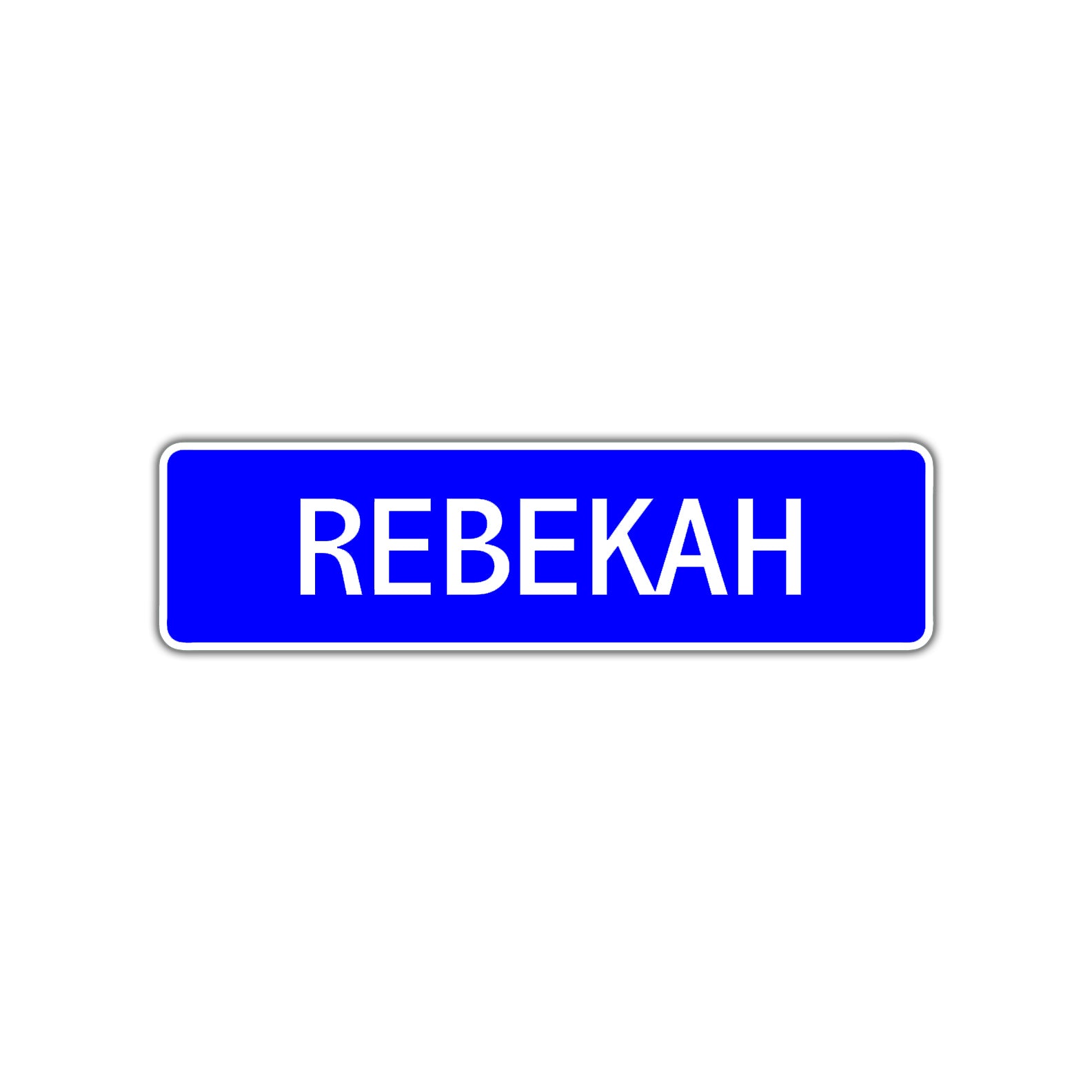 Rebekah Street Metal Sign Plate