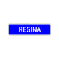 Regina Street Metal Sign Plate