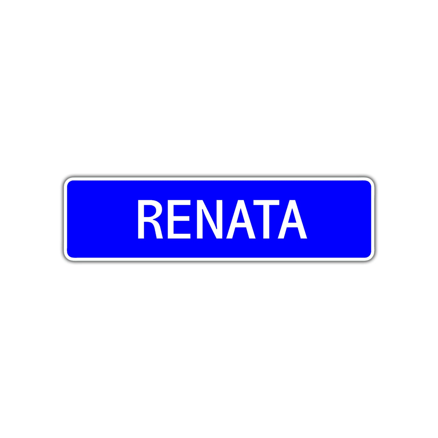 Renata Street Metal Sign Plate