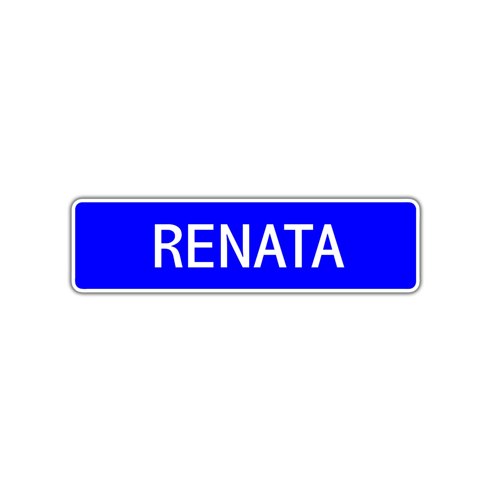 Renata Street Metal Sign Plate