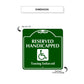 Reserved Handicapped Towing Enforced Square Metal Aluminum Sign Dimensions