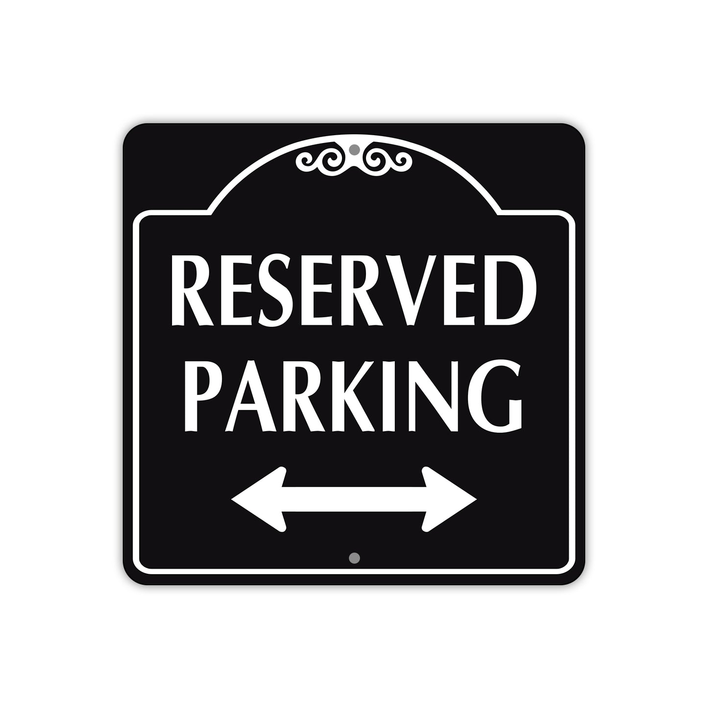 Reserved Parking Both Side Square Metal Sign Plate