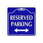 Reserved Parking Both Side Square Metal Sign Plate
